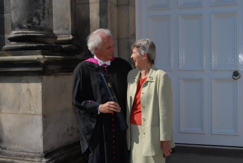Sir Brian Heap with his wife Lady Pat